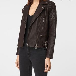 All Saints Armstead Biker Leather Jacket
